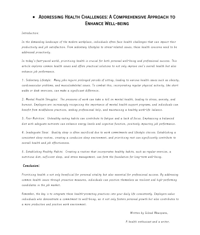 create informative and engaging articles for you
