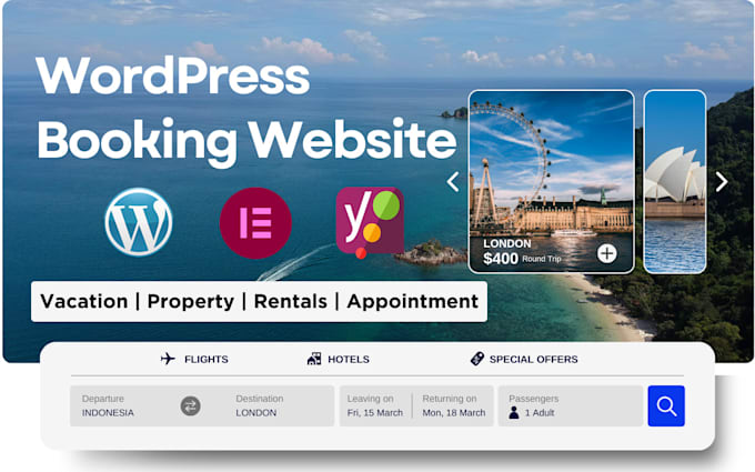 build wp booking websites for property, vacation and rentals