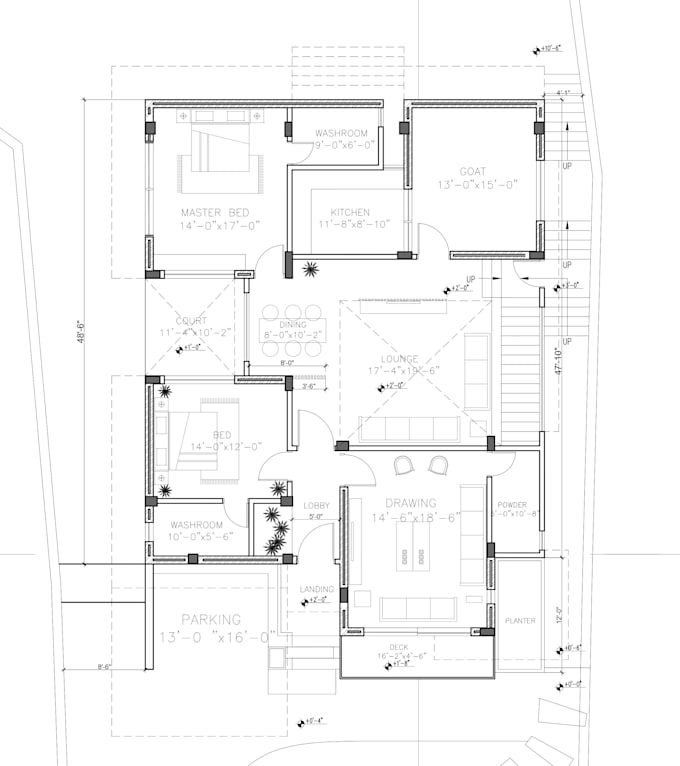 Design a house plan for you by Zameerhussai357 Fiverr
