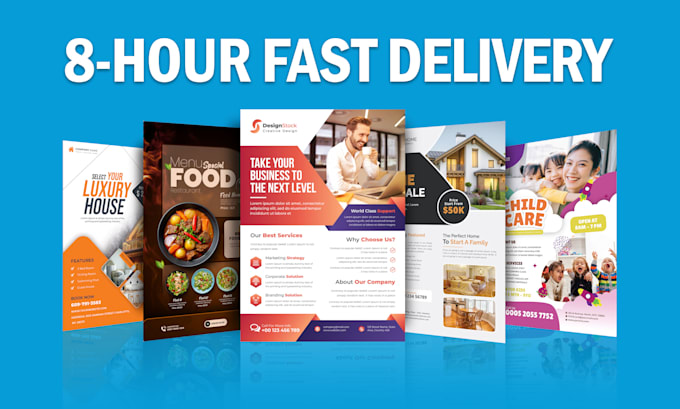 design professional business flyer, brochure, leaflet, pamphlet, or poster