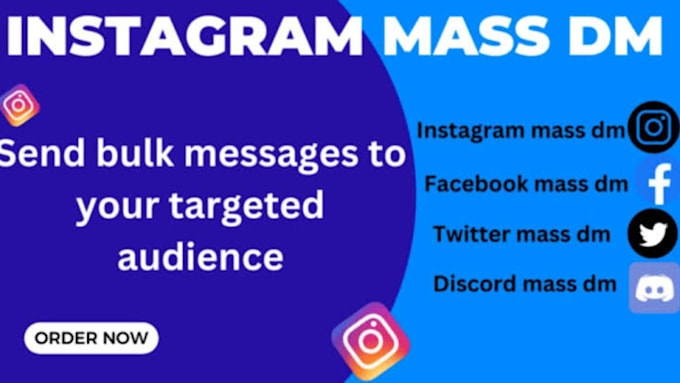 Do discord mass dm, linkedin dms instagram mass dm ,twitter direct ...
