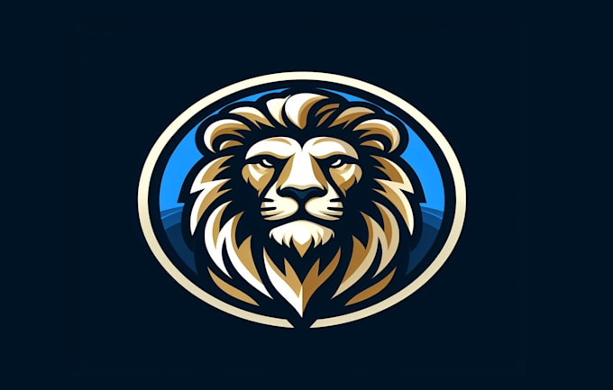 do lion head mascot logo design for your business page