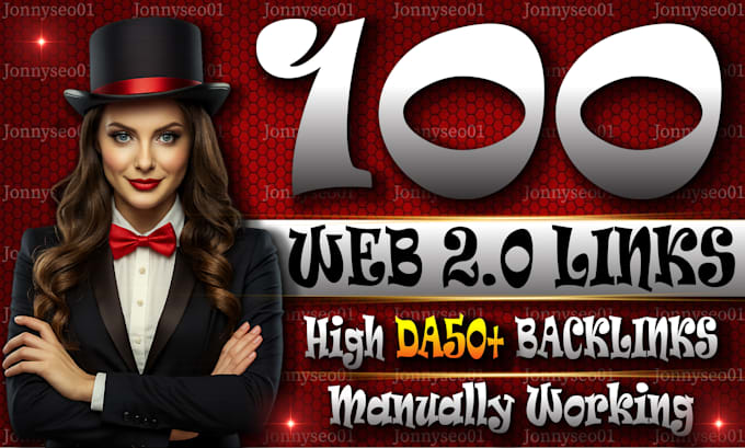 create 100 high authority da50 web 2 0 backlinks powerful SEO link building