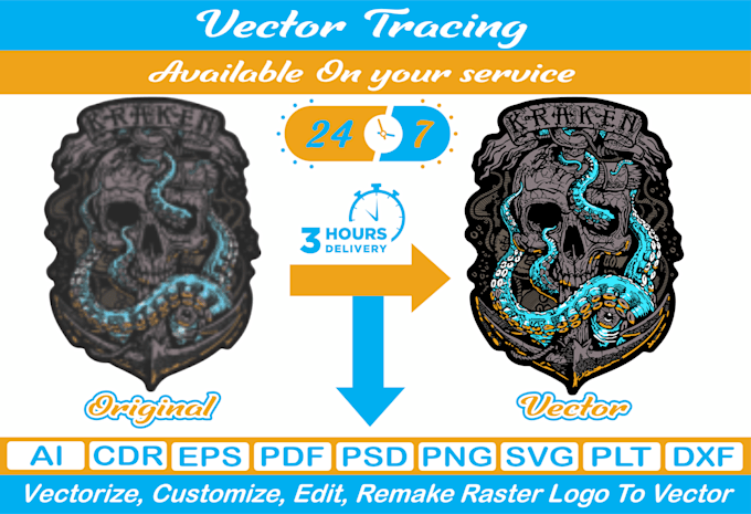 do professional logo and image vectorization and customization services