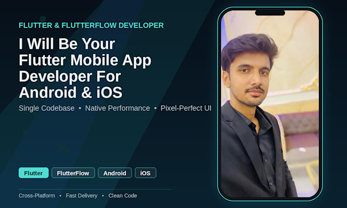 be your flutter mobile app developer for android and ios app flutterflow