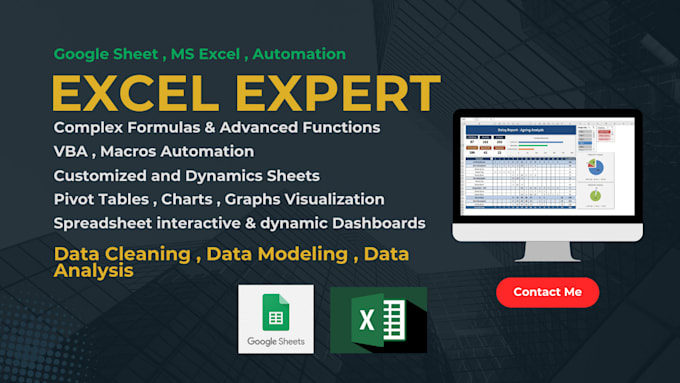 Create a formulated, functional and analytics sheet in excel, google ...