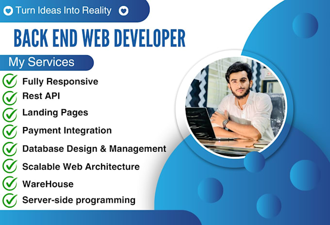 build website development as a full stack developer react js
