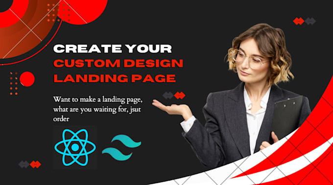 build a responsive react js lannding page using tailwind CSS