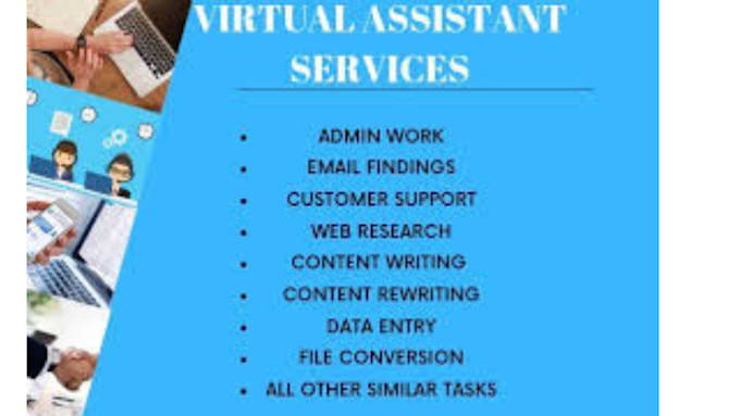 be your virtual assistant for data entry, copy paste, typing