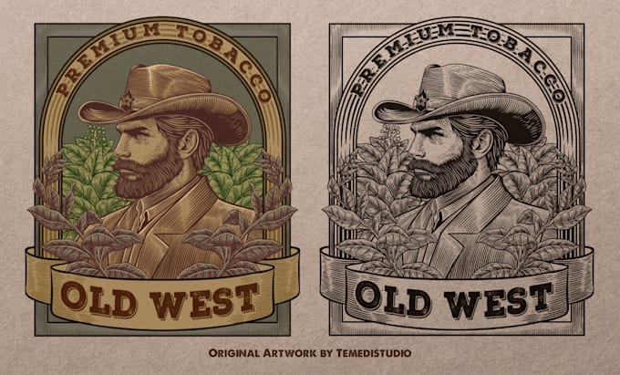 design vintage logo with hand drawn style