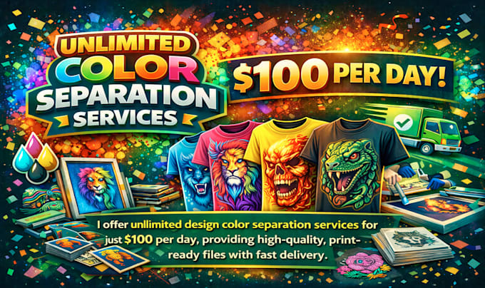 Do unlimited designs color separation for just 100 dollars per day by ...