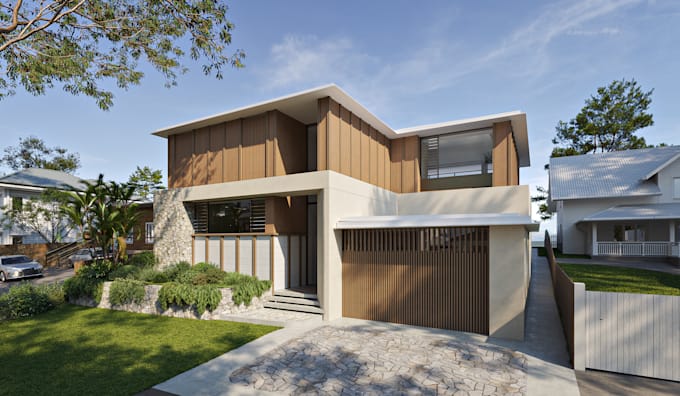 model and render photorealistic 3d exterior images