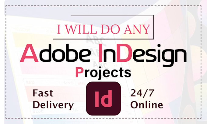design book, magazine and any project with adobe indesign
