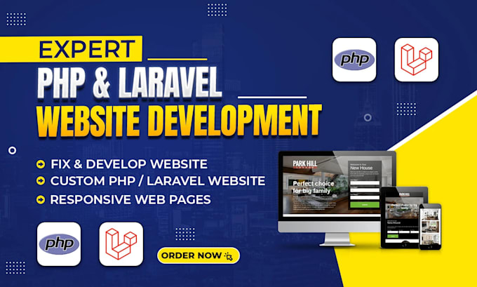 build a single page website in PHP laravel