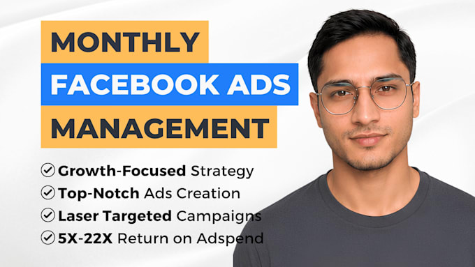 be your expert facebook ads manager on monthly basis