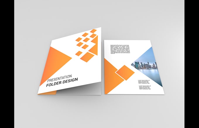 do corporate presentation folder design for business