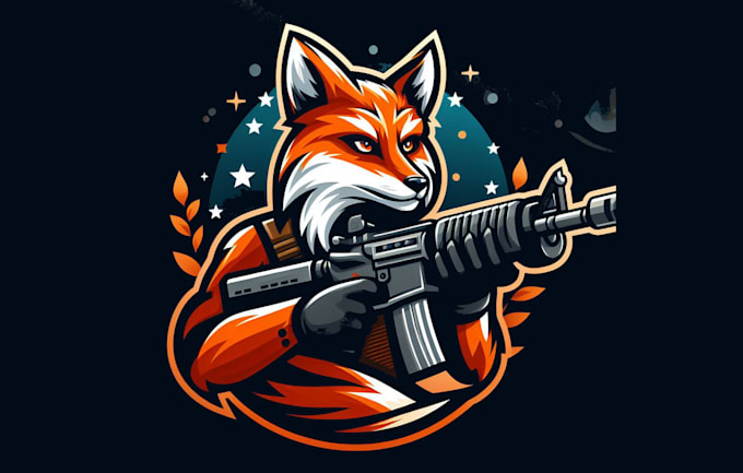 design super fox gun mascot logo for you with satisfaction guaranteed