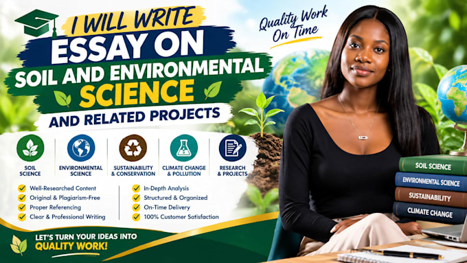 write essay on soil and environmental science and related projects