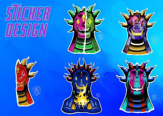 design a fun fantasy character sticker sheet