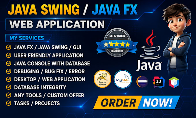 do quick java task , java swing  , javafx  and java   with jdbc