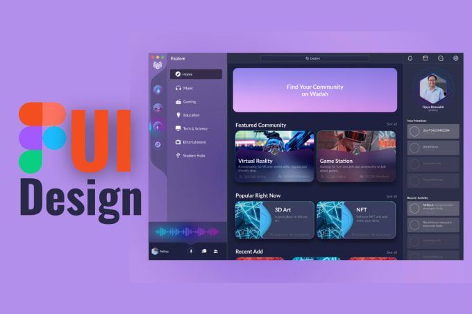 Design desktop ui, mobile ui, android app ui, ios app ui by Stackttech ...