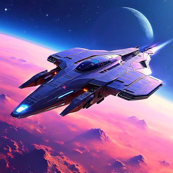 create a sci fi spaceship model