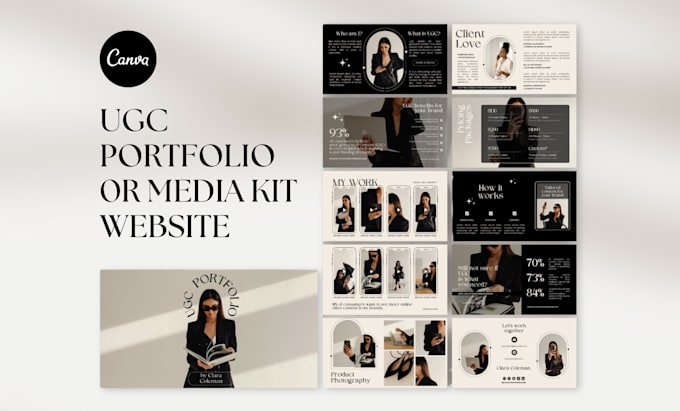 design a ugc portfolio website in canva