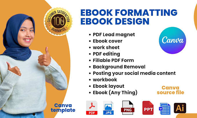 design canva ebook editing formatting, lead magnet, workbook and layout design
