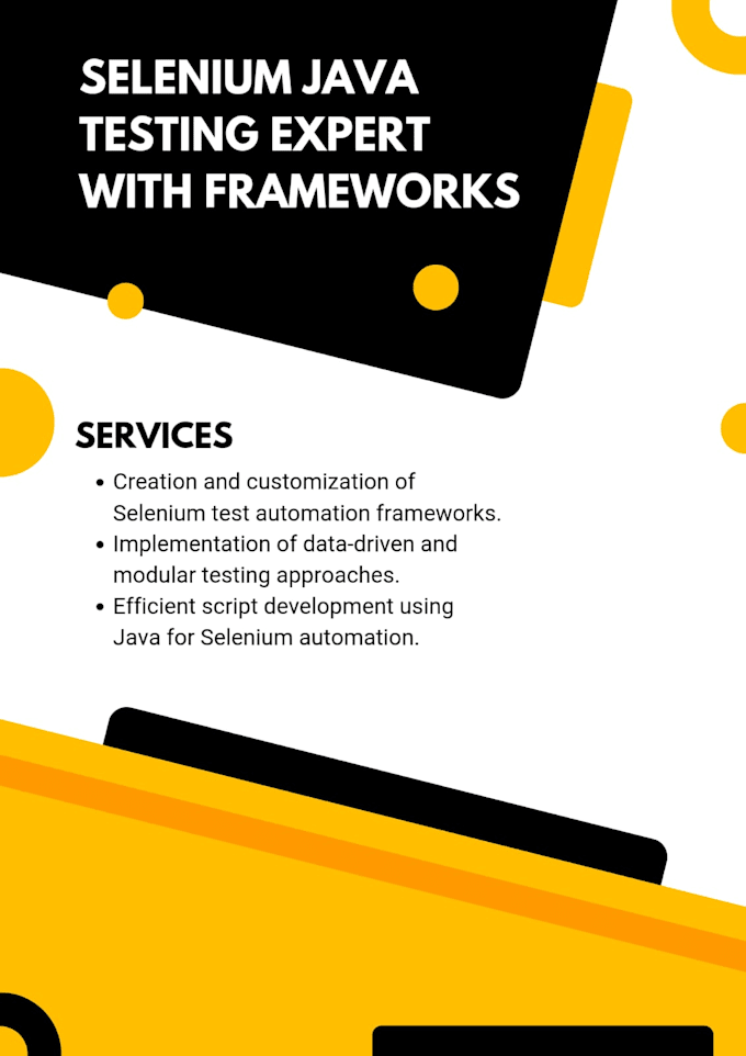 Selenium java testing with custom frameworks by Igoel210 | Fiverr