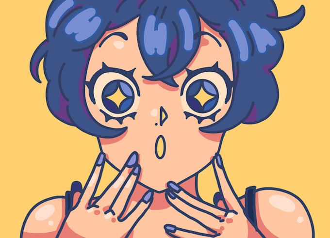 draw in a cartoon, anime and chibi style