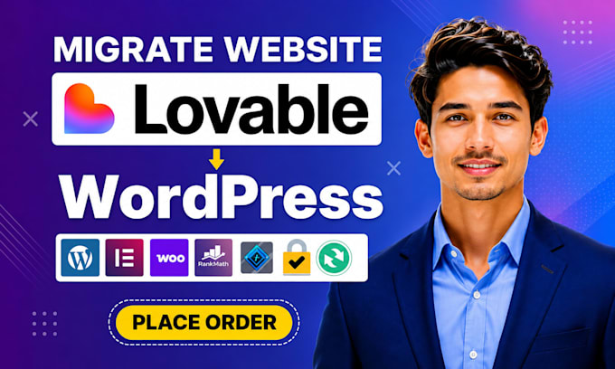 create migrate clone lovable ai to wordpress business website design elementor