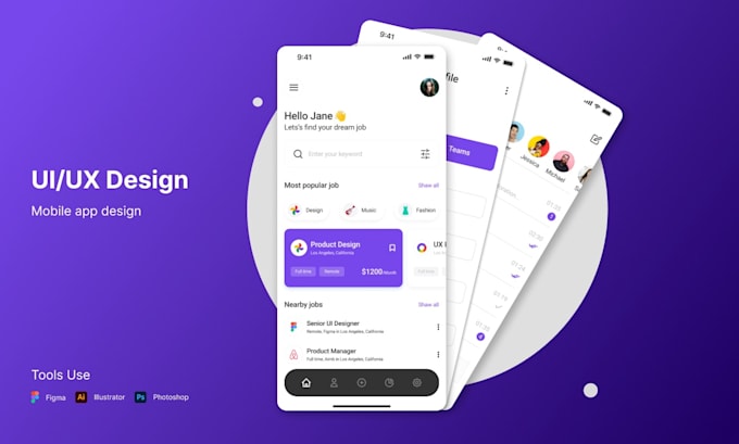 Design stunning mobile app ui ux in figma by Mhbappy1818 | Fiverr