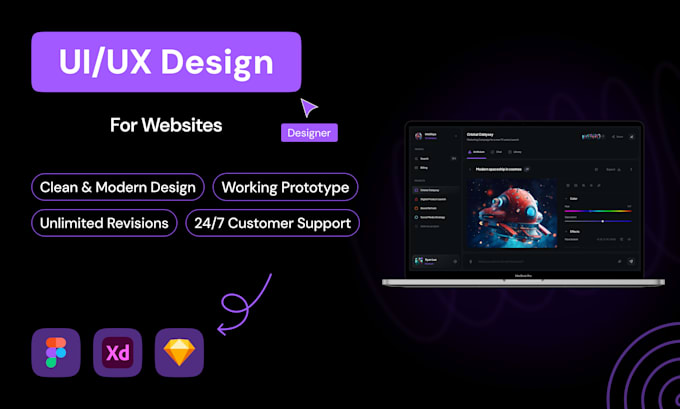 design website and mobile app UI UX wireframes in figma