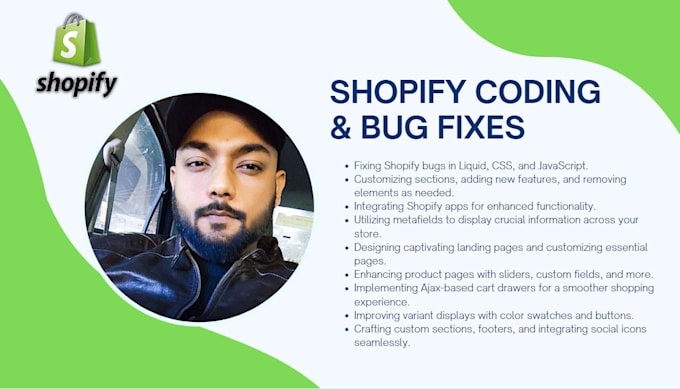 fix your shopify bugs, shopify liquid coding and theme customization