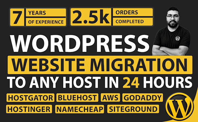 transfer or migrate wordpress site to new host in 24 hours