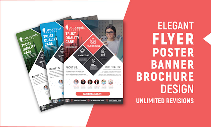 design elegant print ready or digital flyer for you