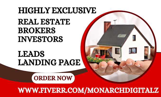 generate real estate leads investors mortgage  project management landing page