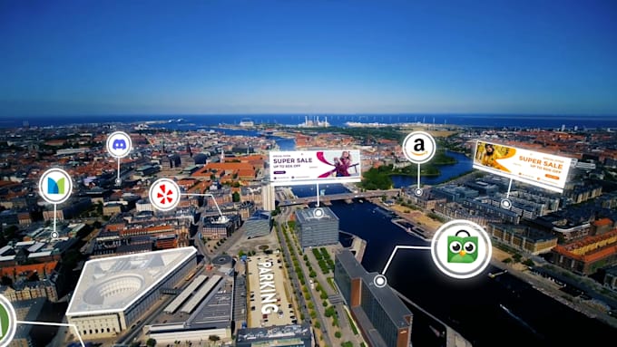 do real estate and drone video editing with callout title motion graphics promo