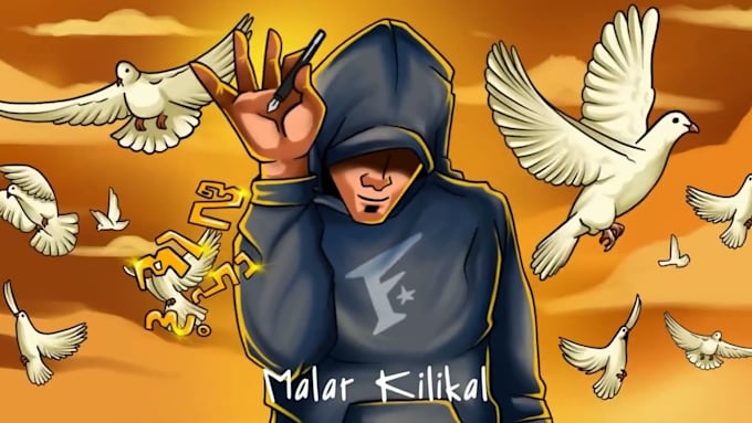 create illustrated animated lyric video for your song
