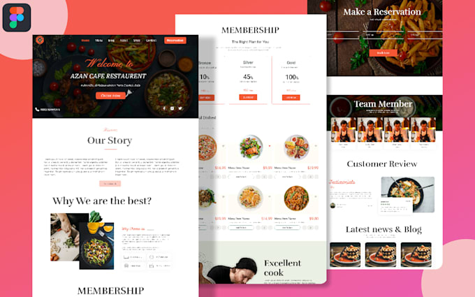 do figma website design, website ui design, ux design