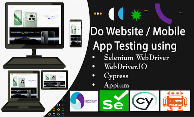 do automation testing using selenium webdriver webdriverio cypress appium