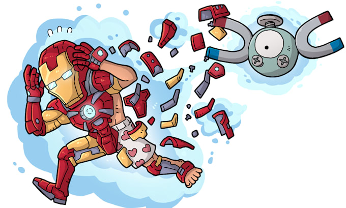 draw super hero and pokemon on cartoons