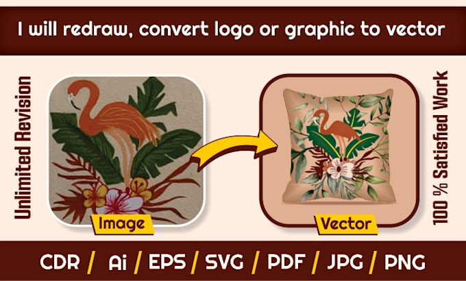 Convert image to vector or trace in coreldraw by Shahidhussain61 | Fiverr