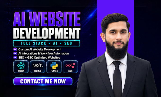 develop an ai website as a full stack developer with SEO, ai integrations