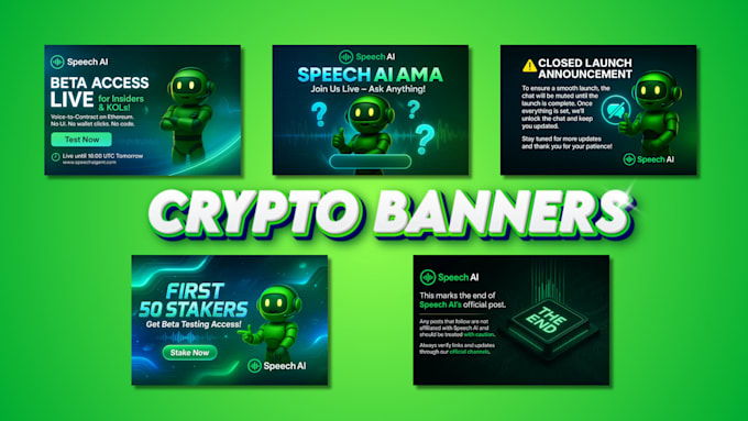 design banner, poster, flyer for your meme coin, crypto, business
