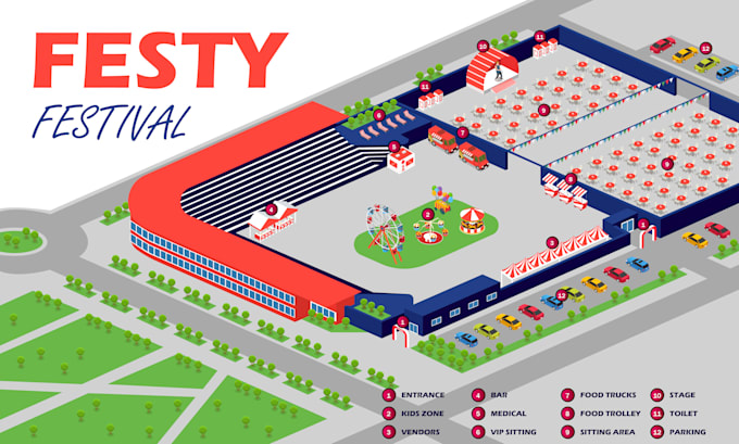create stunning isometric and vector map illustrations