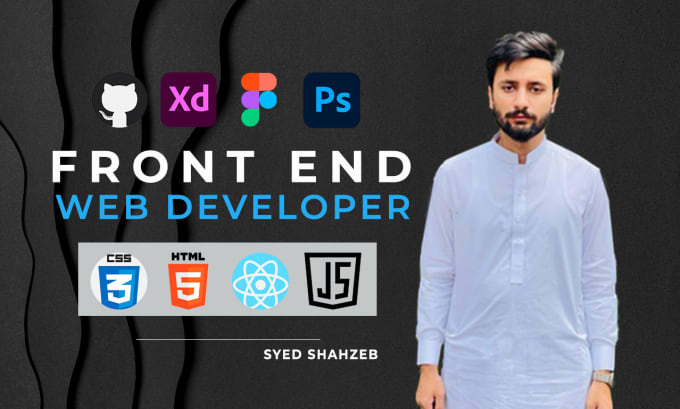 Be your front end web developer html, css, react js, tailwind css by ...