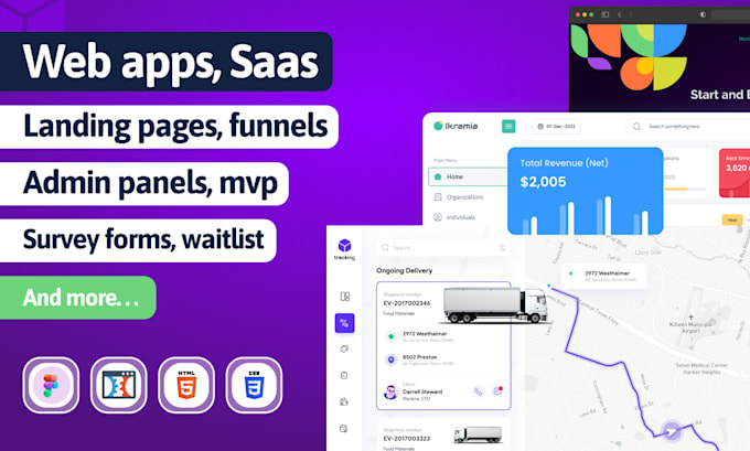 do UI design for dashboard , saas or sales funnels