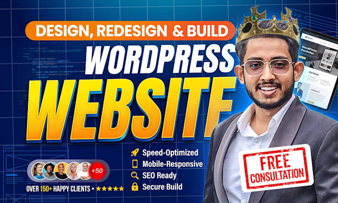 design, redesign, build modern responsive wordpress website
