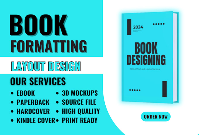 book formatting and publishing for amazon kdp , cover design , book editing